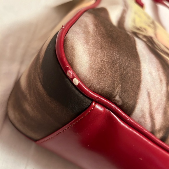 MARILYN MONROE shoulder bag with zippered inner pocket - red trim - Picture 3 of 6